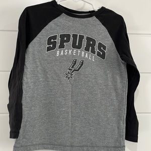 Kids Spurs basketball long sleeve shirt